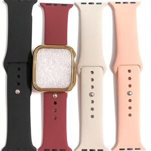 4 - 44mm 42mm 40mm 38mm Apple Watch band wine case